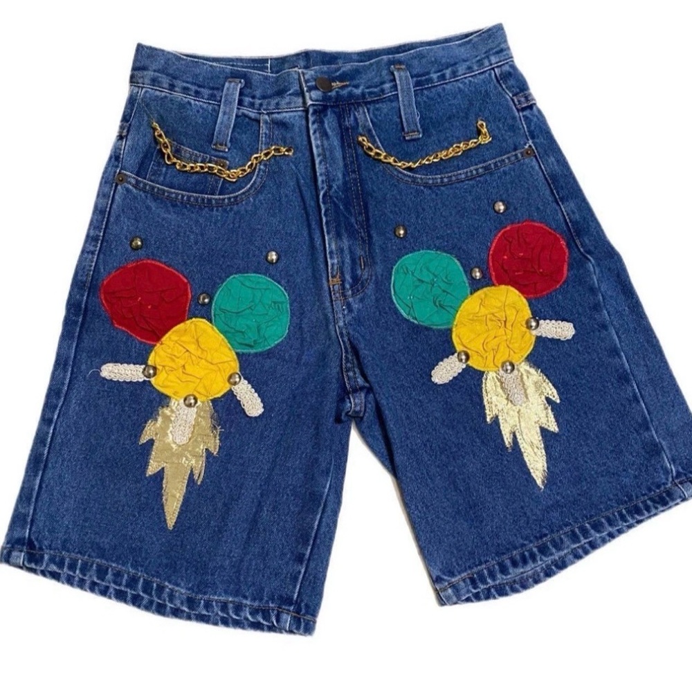 Afsy Collection Dream Catcher Denim Shorts Unisex
